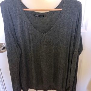 brandy melville v neck long sleeve